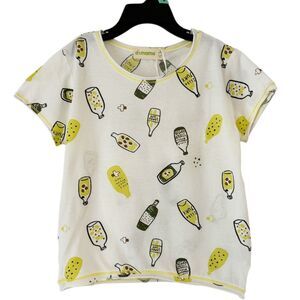 NWT AIMAMA I Like Juice Graphic Print 100% Cotton Short Sleeve Tshirt Youth Sz 4